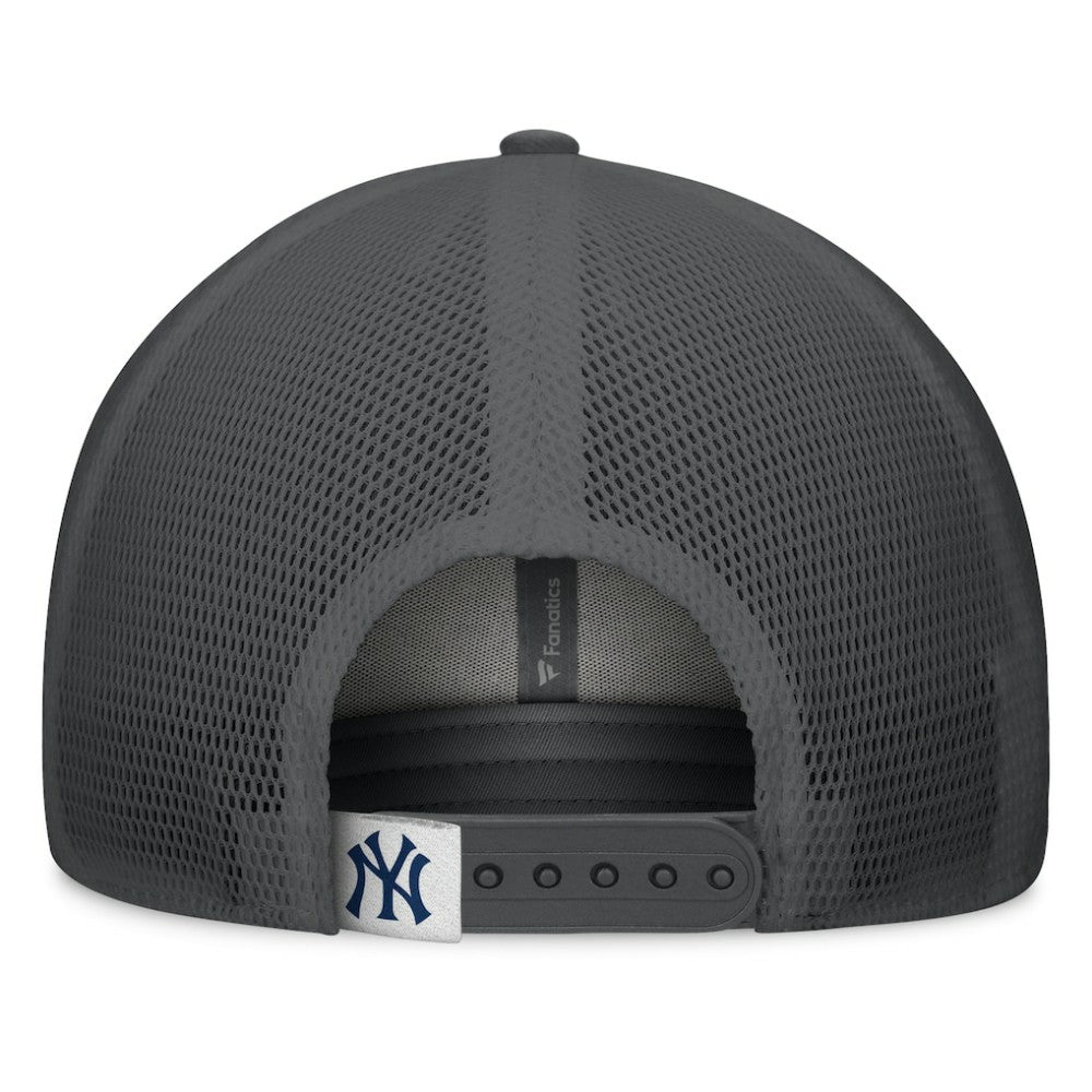 Gray/Graphite New York Yankees Fanatics A-Frame Trucker Adjustable Hat