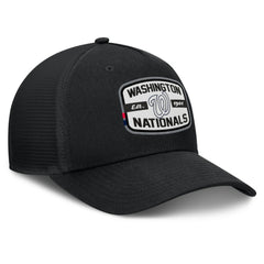 Black Washington Nationals Fanatics Team Patch A-Frame Trucker Snapback Hat