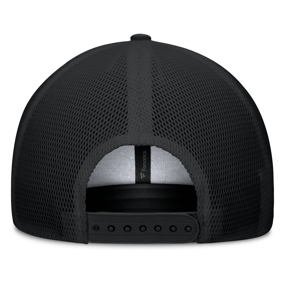 Black Miami Marlins Fanatics Team Patch A-Frame Trucker Snapback Hat