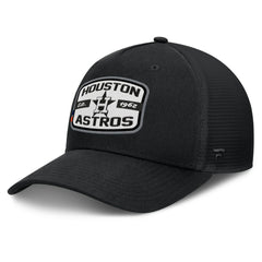 Black Houston Astros Fanatics Team Patch A-Frame Trucker Snapback Hat