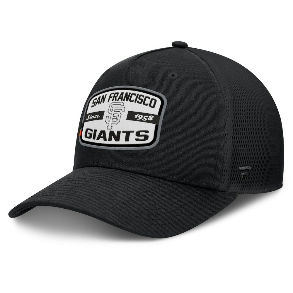 Black San Francisco Giants Fanatics Team Patch A-Frame Trucker Snapback Hat