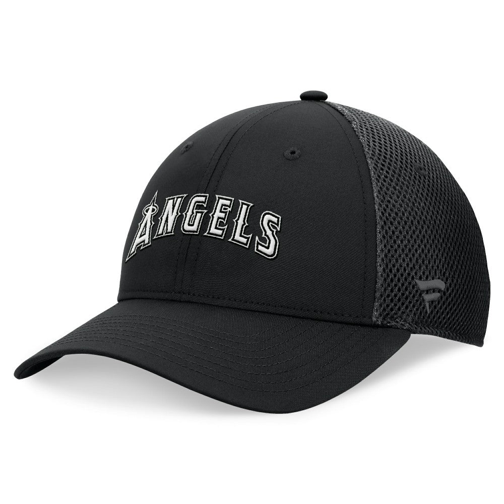 Black Los Angeles Angels Fanatics Spacer Mesh Flex Hat