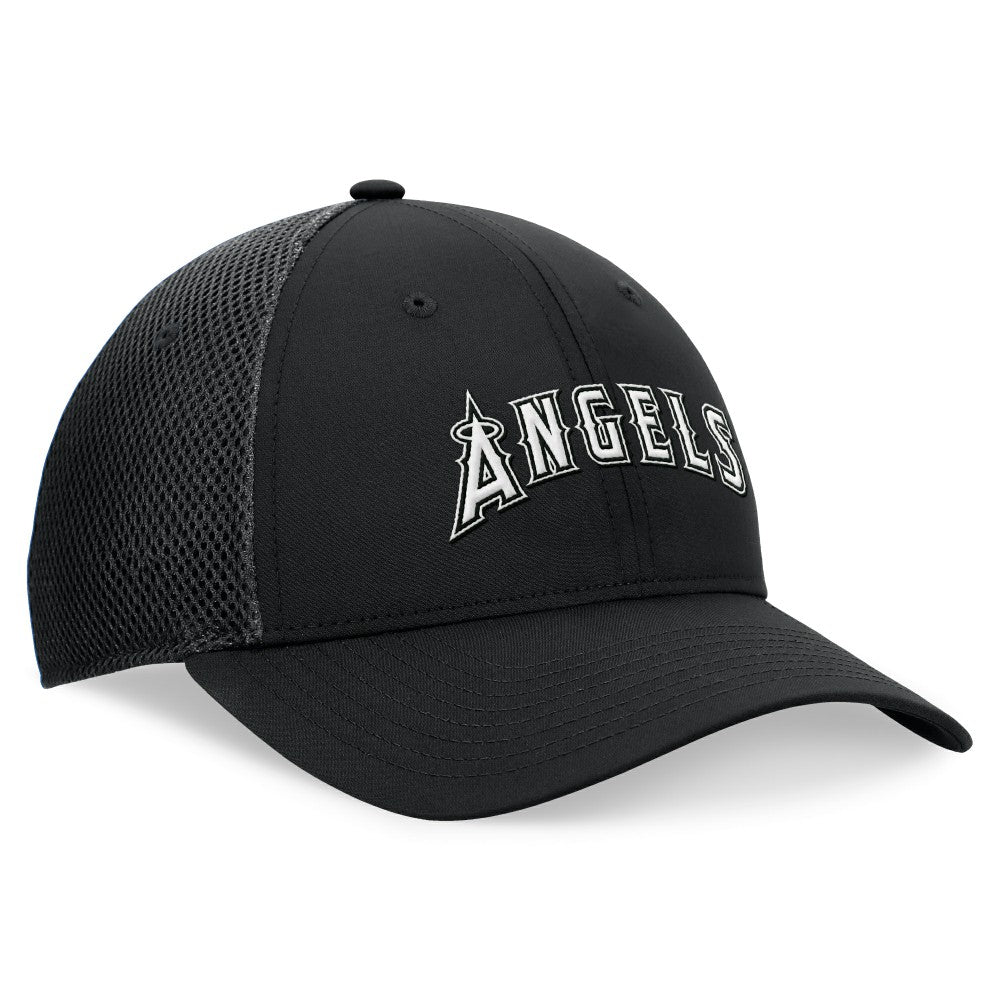 Black Los Angeles Angels Fanatics Spacer Mesh Flex Hat