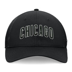 Black Chicago Cubs Fanatics Spacer Mesh Flex Hat