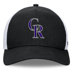 Black Colorado Rockies Fanatics Fundamental A-Frame Adjustable Hat