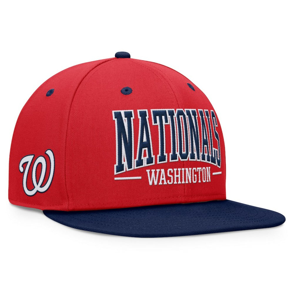 Red/Navy Washington Nationals Fanatics Fundamental Bold Snapback Hat