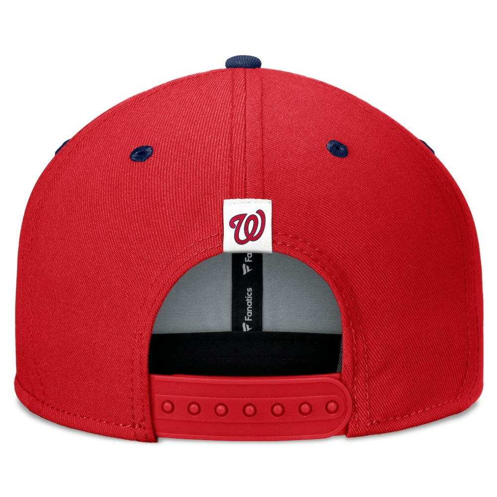 Red/Navy Washington Nationals Fanatics Fundamental Bold Snapback Hat