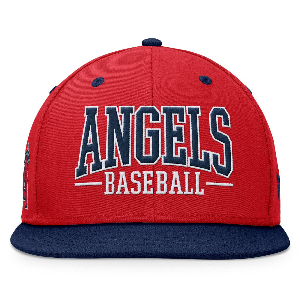 Red/Navy Los Angeles Angels Fanatics Fundamental Bold Snapback Hat