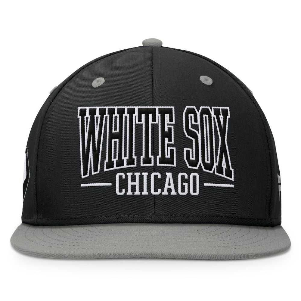 Black/Gray Chicago White Sox Fanatics Fundamental Bold Snapback Hat