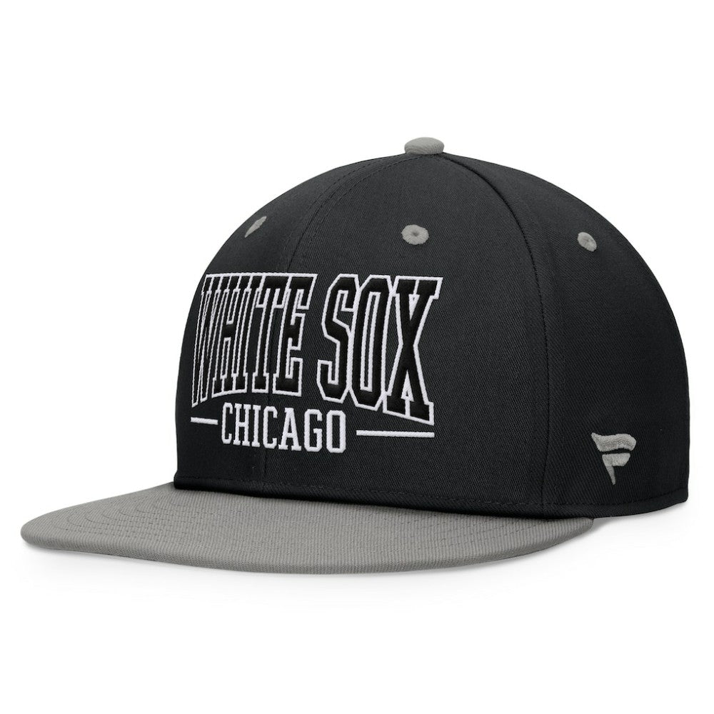 Black/Gray Chicago White Sox Fanatics Fundamental Bold Snapback Hat
