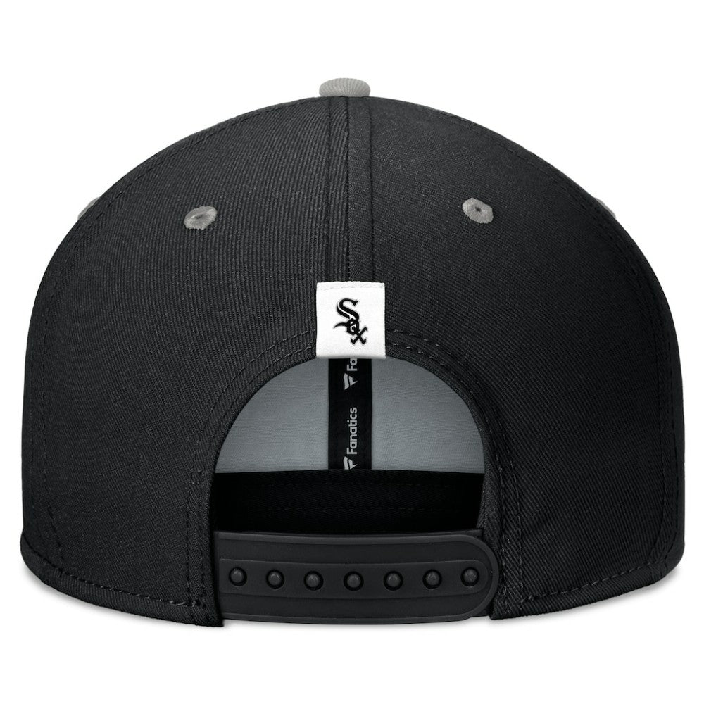 Black/Gray Chicago White Sox Fanatics Fundamental Bold Snapback Hat