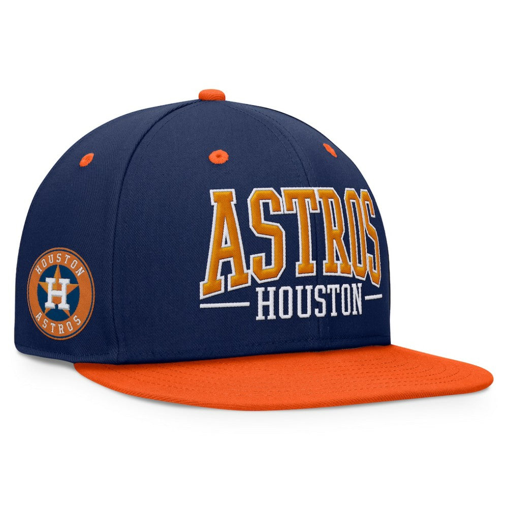 Navy/Orange Houston Astros Fanatics Fundamental Bold Snapback Hat