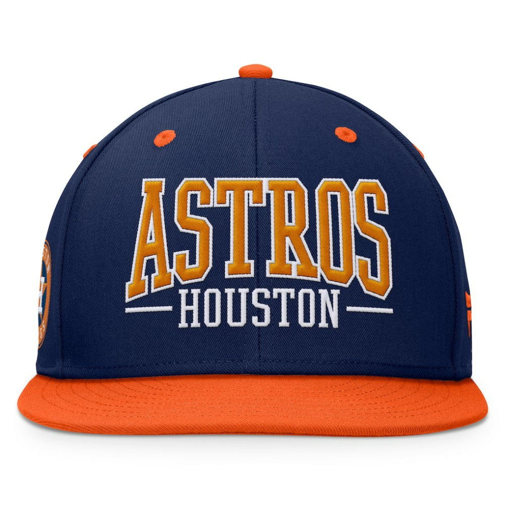 Navy/Orange Houston Astros Fanatics Fundamental Bold Snapback Hat