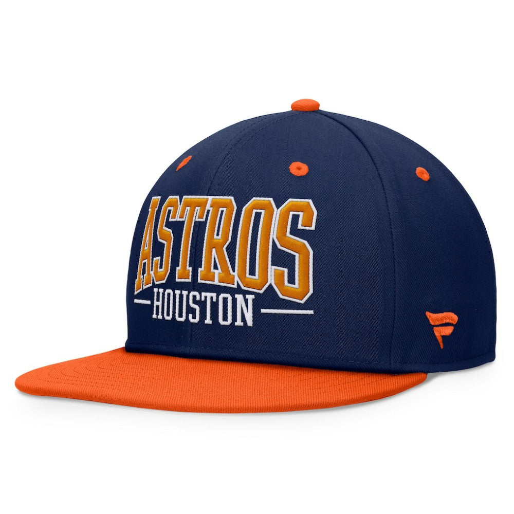 Navy/Orange Houston Astros Fanatics Fundamental Bold Snapback Hat