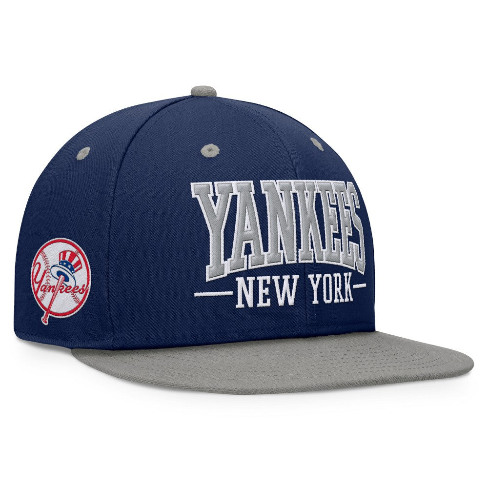 Navy/Gray New York Yankees Fanatics Fundamental Bold Snapback Hat