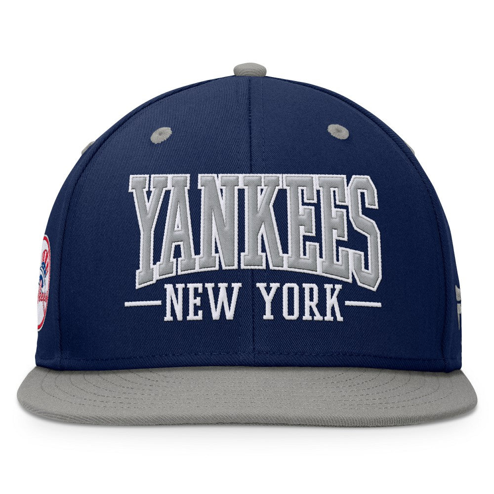 Navy/Gray New York Yankees Fanatics Fundamental Bold Snapback Hat