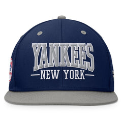 Navy/Gray New York Yankees Fanatics Fundamental Bold Snapback Hat