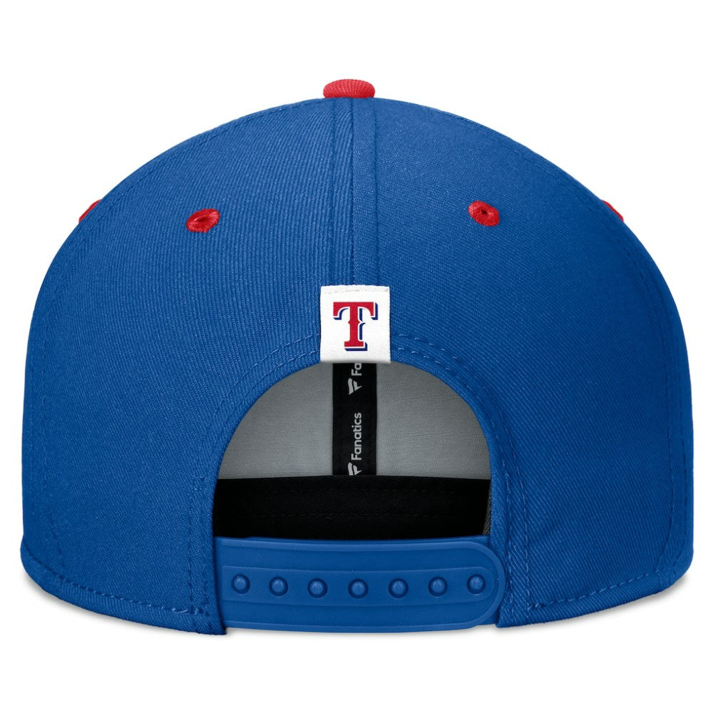 Royal/Red Texas Rangers Fanatics Fundamental Bold Snapback Hat