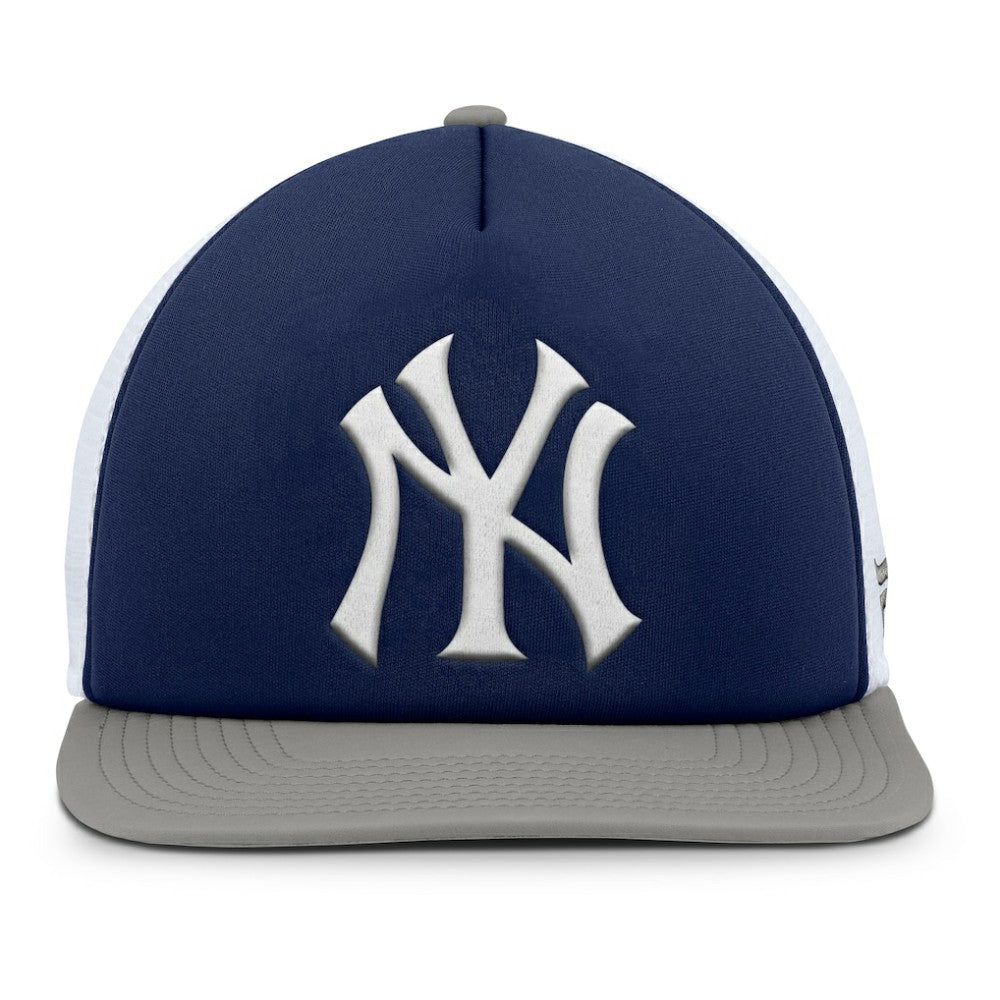 Navy/White New York Yankees Fanatics Fundamental Foam Front Snapback Hat
