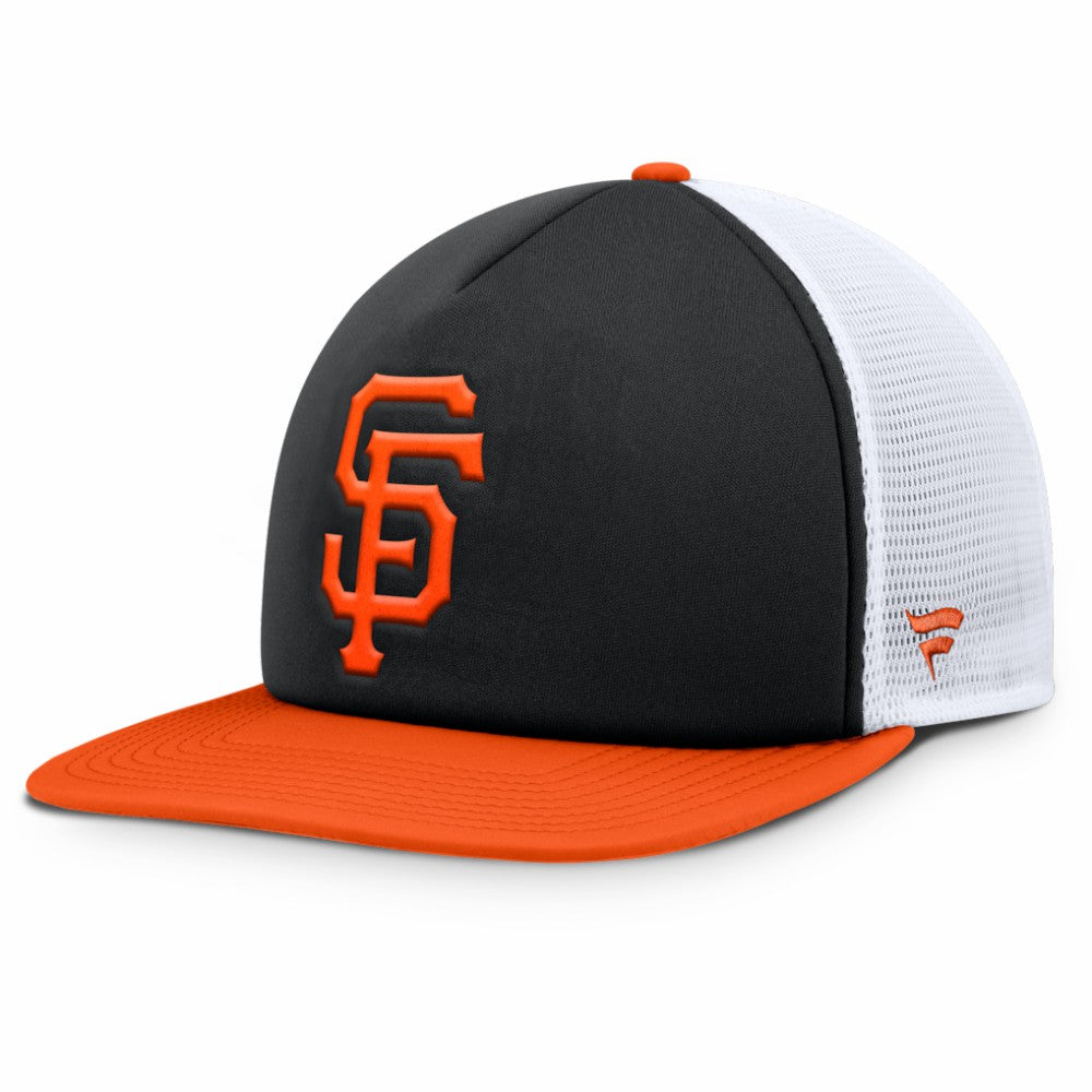 Black/White San Francisco Giants Fanatics Fundamental Foam Front Snapback Hat