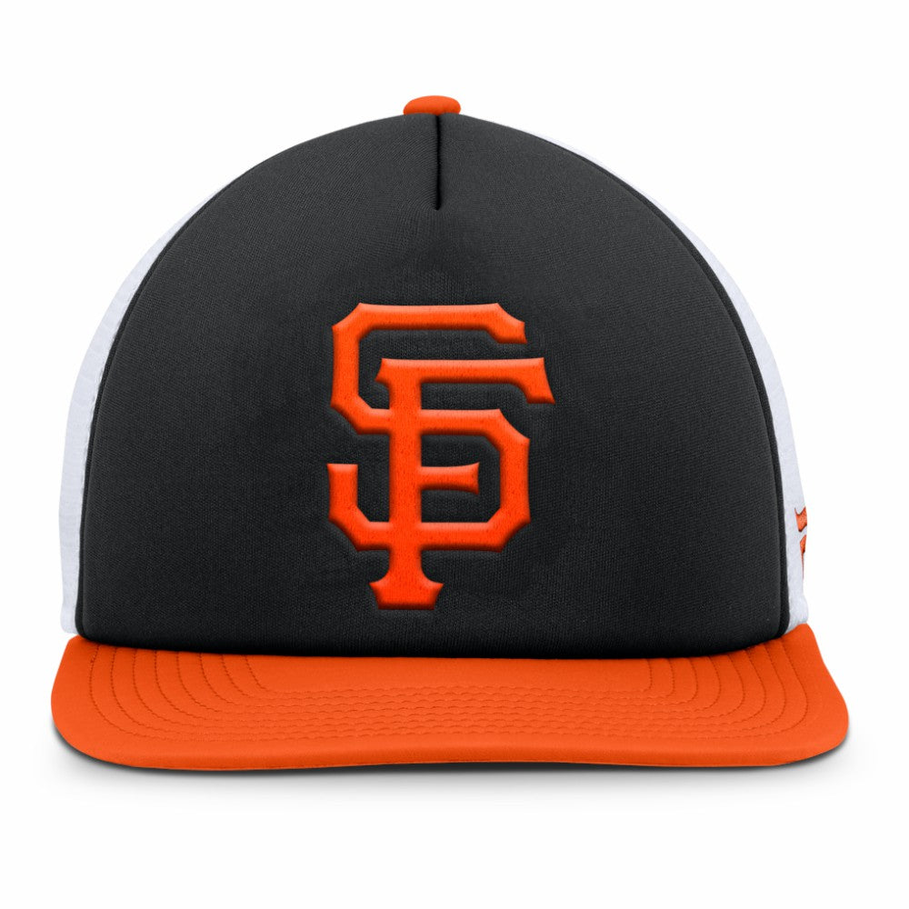 Black/White San Francisco Giants Fanatics Fundamental Foam Front Snapback Hat