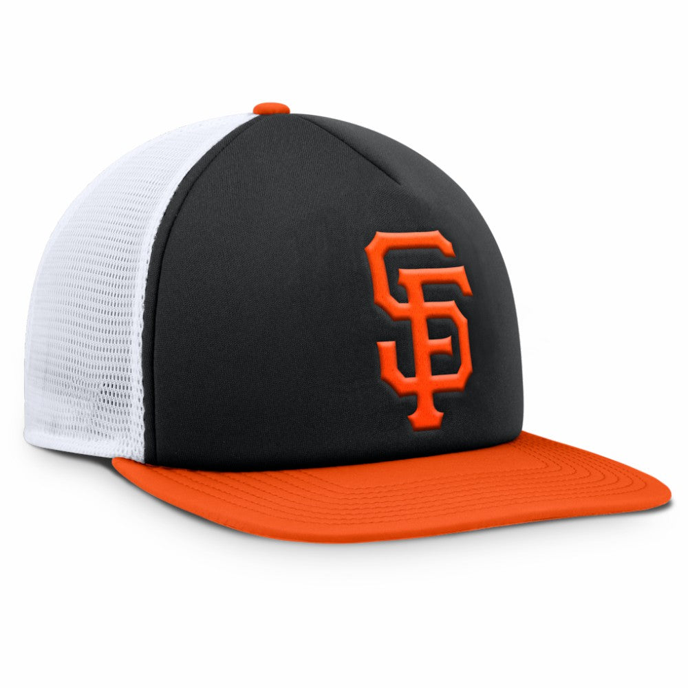Black/White San Francisco Giants Fanatics Fundamental Foam Front Snapback Hat