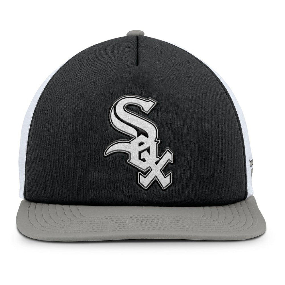 Black/White Chicago White Sox Fanatics Fundamental Foam Front Snapback Hat