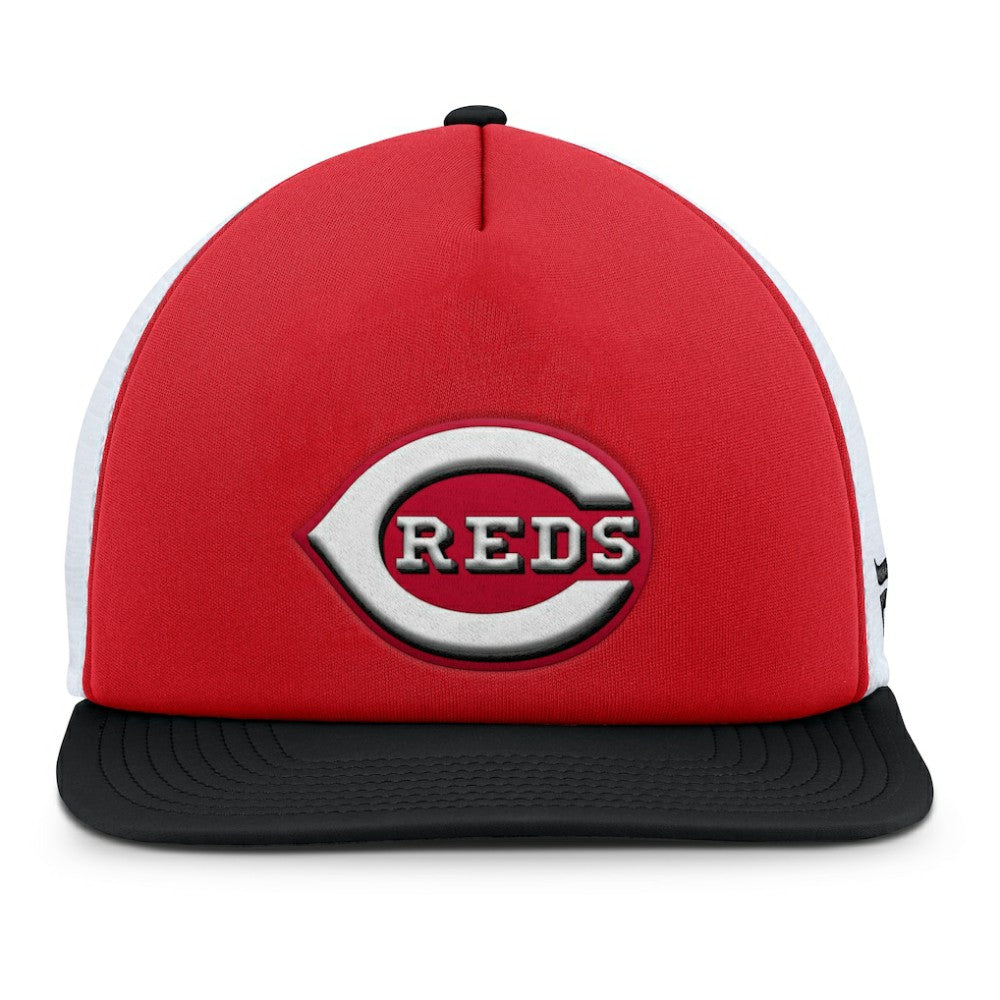 Red/Black Cincinnati Reds Fanatics Fundamental Foam Front Snapback Hat