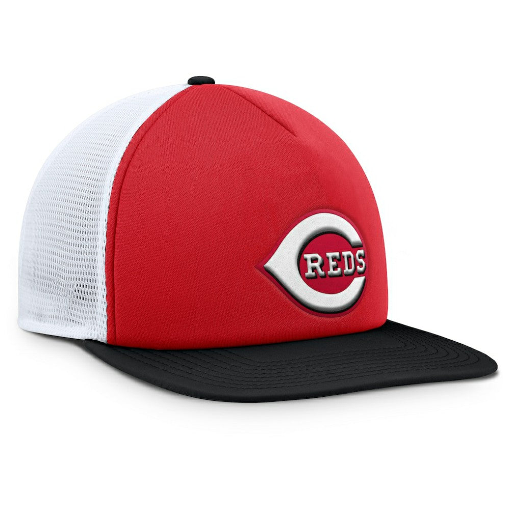 Red/Black Cincinnati Reds Fanatics Fundamental Foam Front Snapback Hat