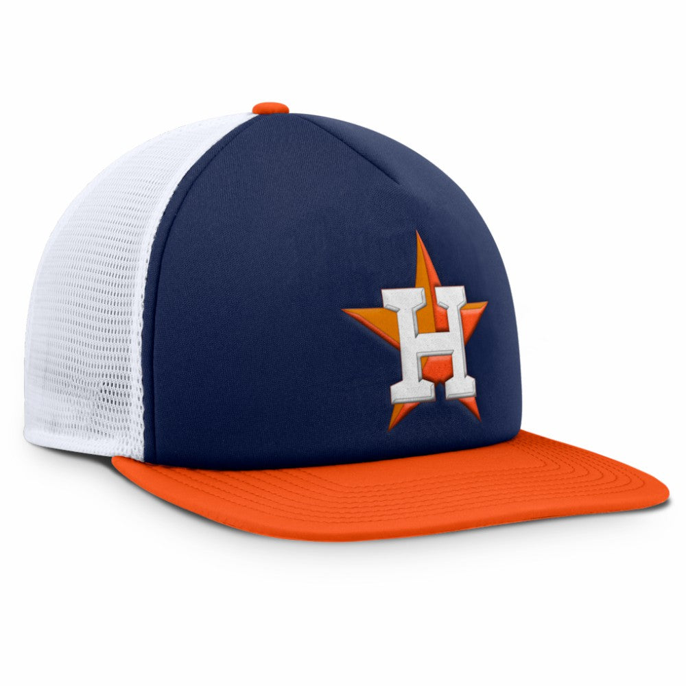 Navy/White Houston Astros Fanatics Fundamental Foam Front Snapback Hat
