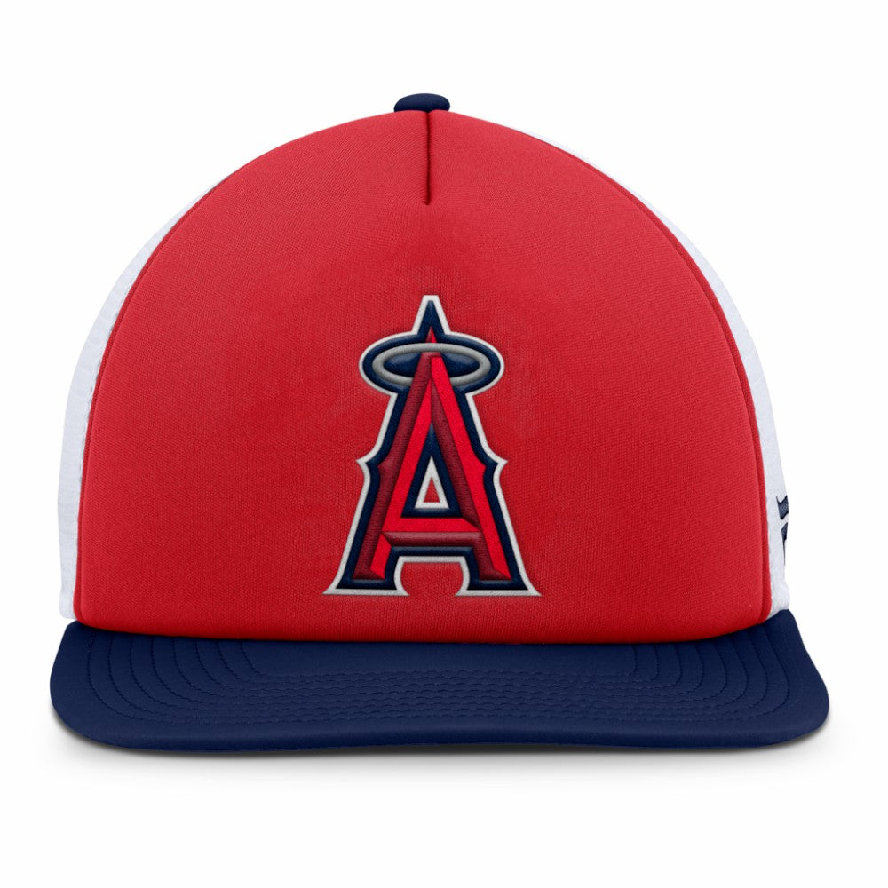 Red/White Los Angeles Angels Fanatics Fundamental Foam Front Snapback Hat
