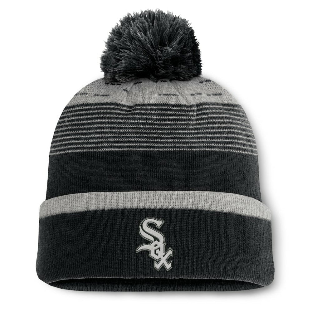 Black Chicago White Sox Fanatics Fundamental Gradient Cuffed Knit Hat with Pom