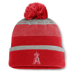 Red Los Angeles Angels Fanatics Fundamental Gradient Cuffed Knit Hat with Pom