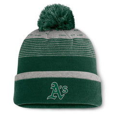 Green Athletics Fanatics Fundamental Gradient Cuffed Knit Hat with Pom
