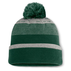 Green Athletics Fanatics Fundamental Gradient Cuffed Knit Hat with Pom