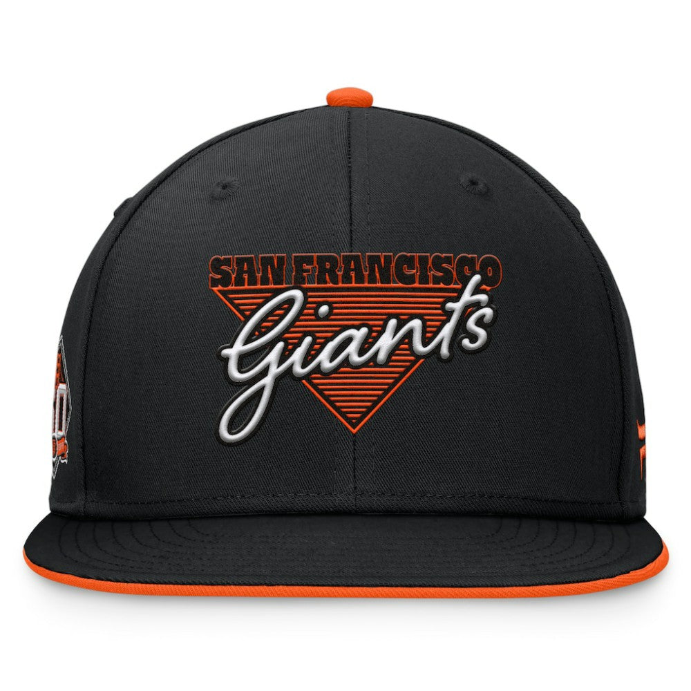 Black San Francisco Giants Fanatics Fundamental Tri-Script Fitted Hat