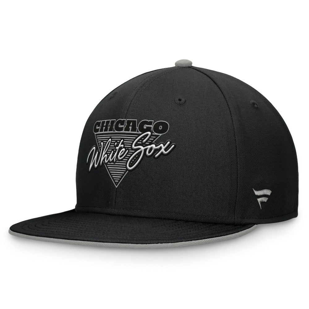 Black Chicago White Sox Fanatics Fundamental Tri-Script Fitted Hat