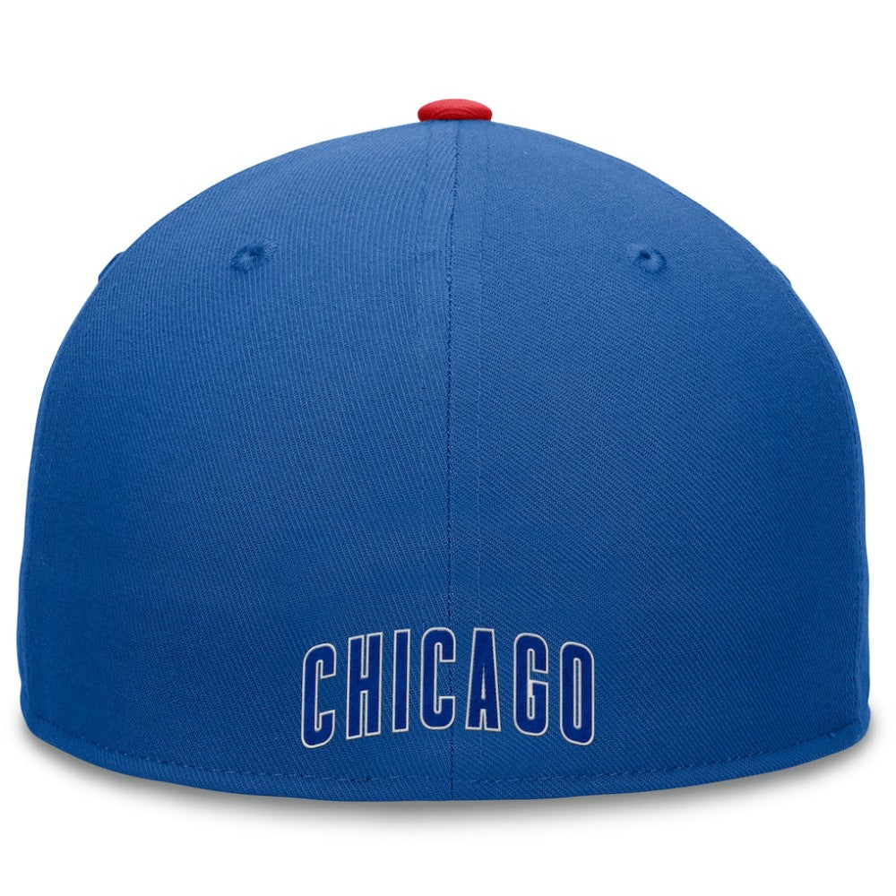 Royal Chicago Cubs Fanatics Fundamental Tri-Script Fitted Hat