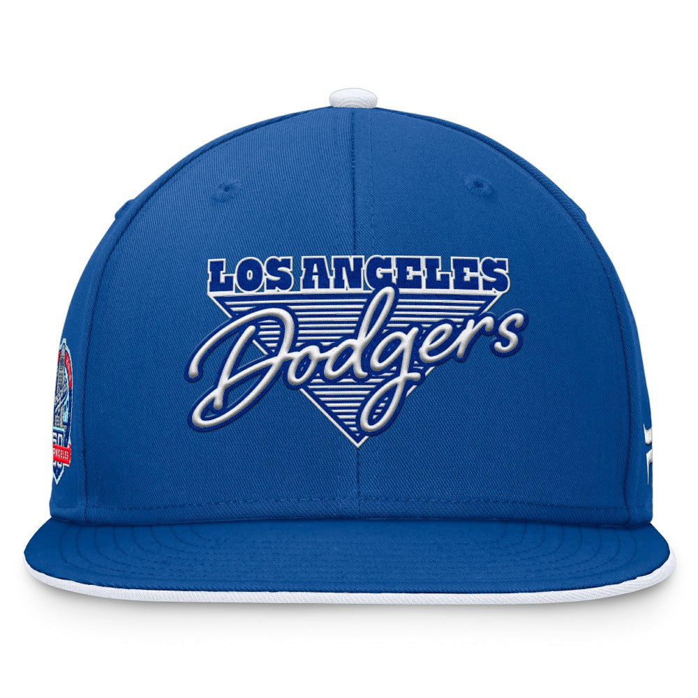 Royal Los Angeles Dodgers Fanatics Fundamental Tri-Script Fitted Hat