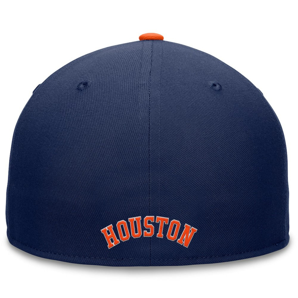 Navy Houston Astros Fanatics Fundamental Tri-Script Fitted Hat