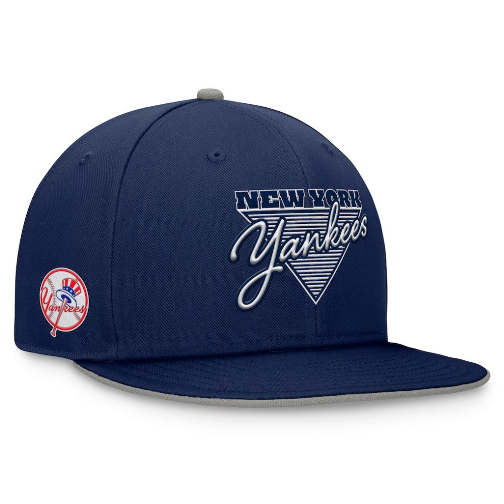 Navy New York Yankees Fanatics Fundamental Tri-Script Fitted Hat