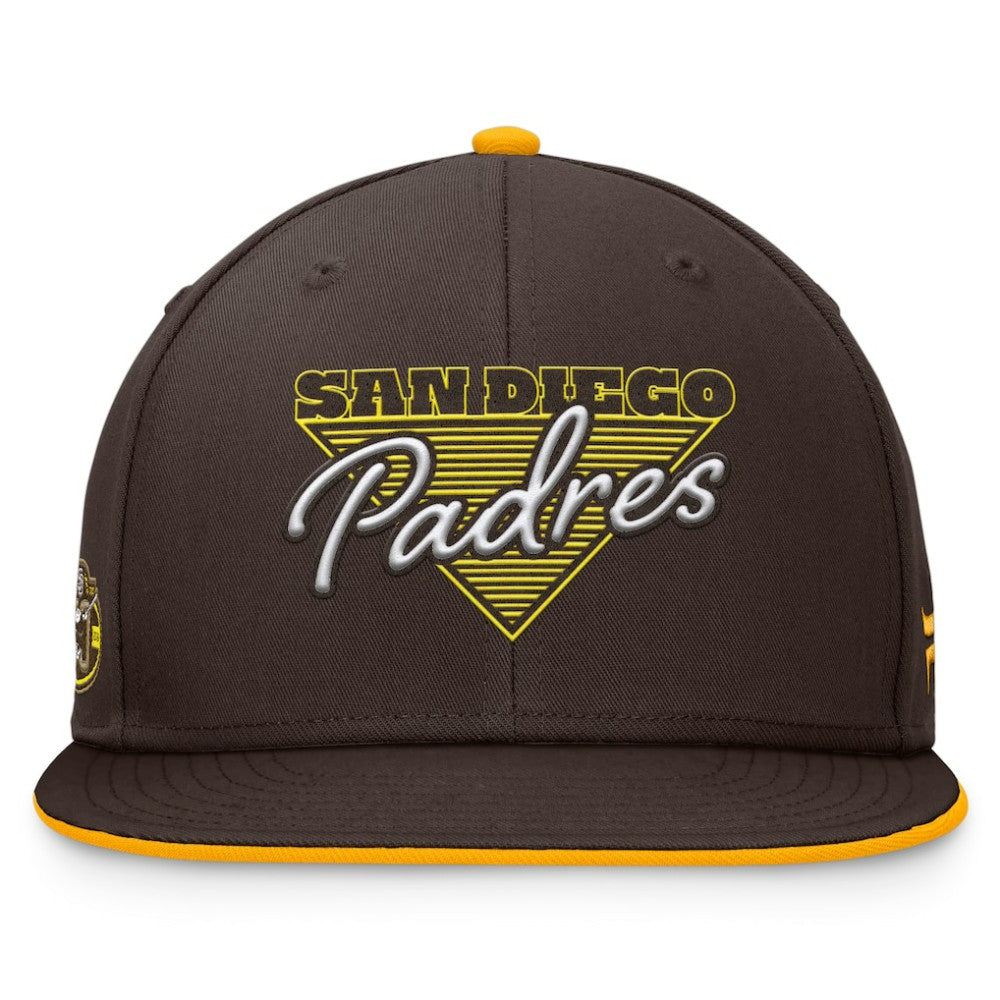 Brown San Diego Padres Fanatics Fundamental Tri-Script Fitted Hat