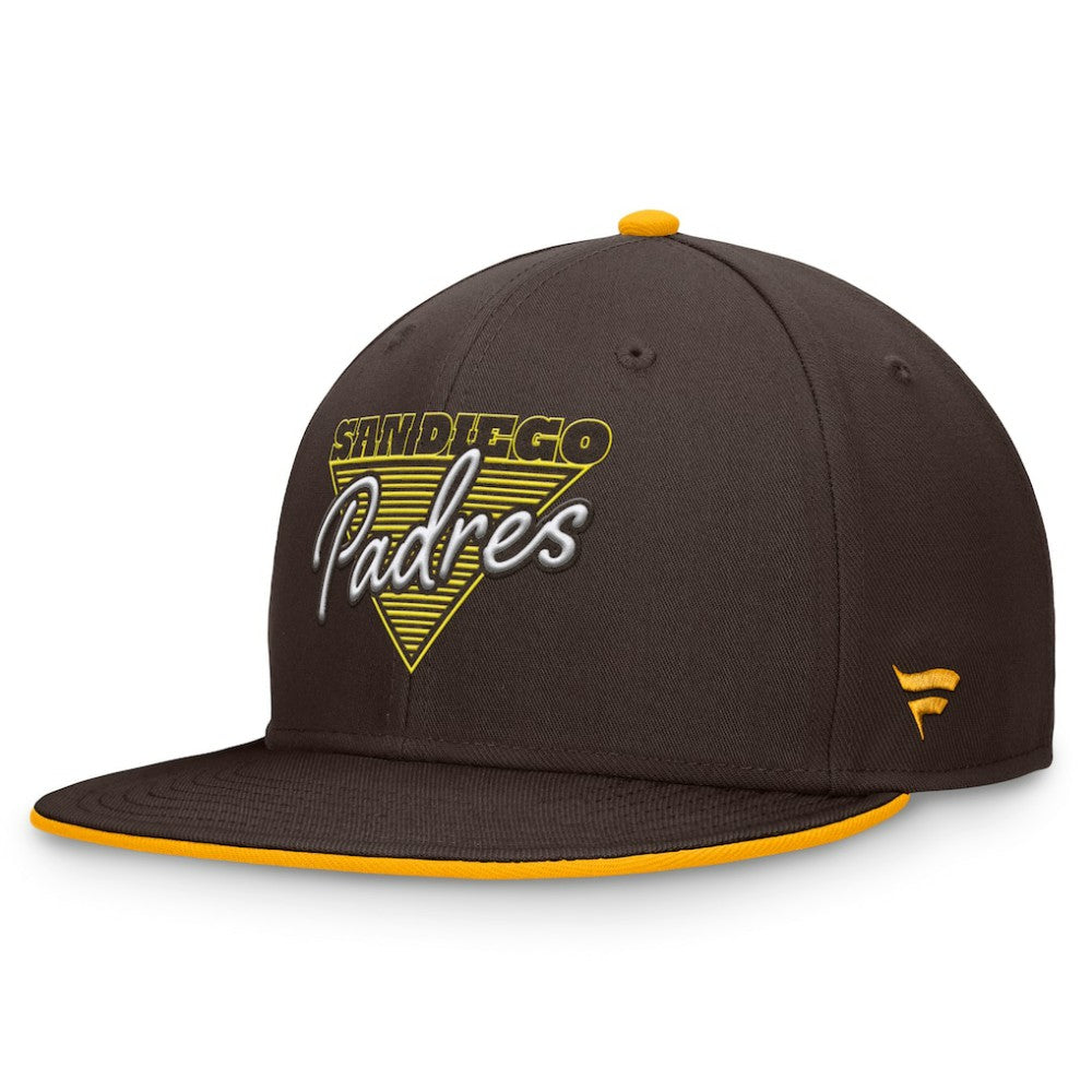 Brown San Diego Padres Fanatics Fundamental Tri-Script Fitted Hat