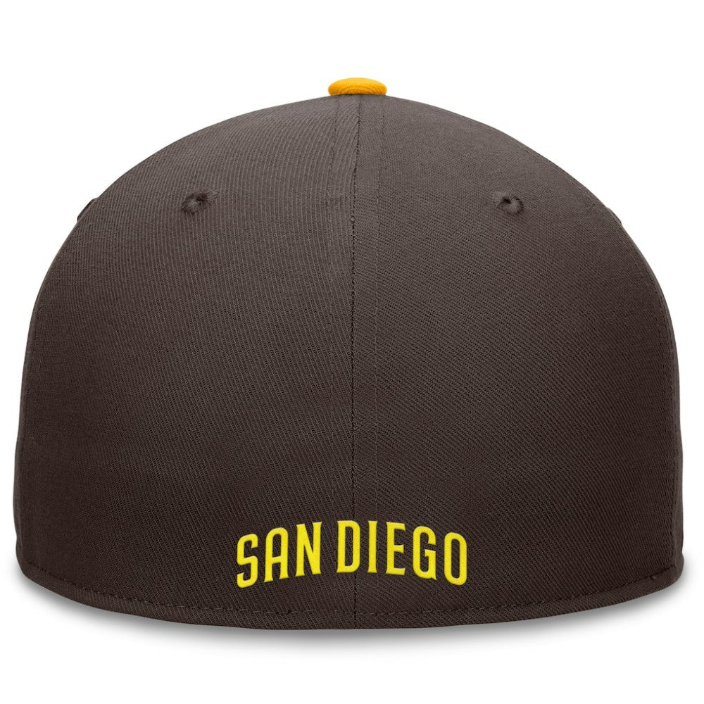 Brown San Diego Padres Fanatics Fundamental Tri-Script Fitted Hat