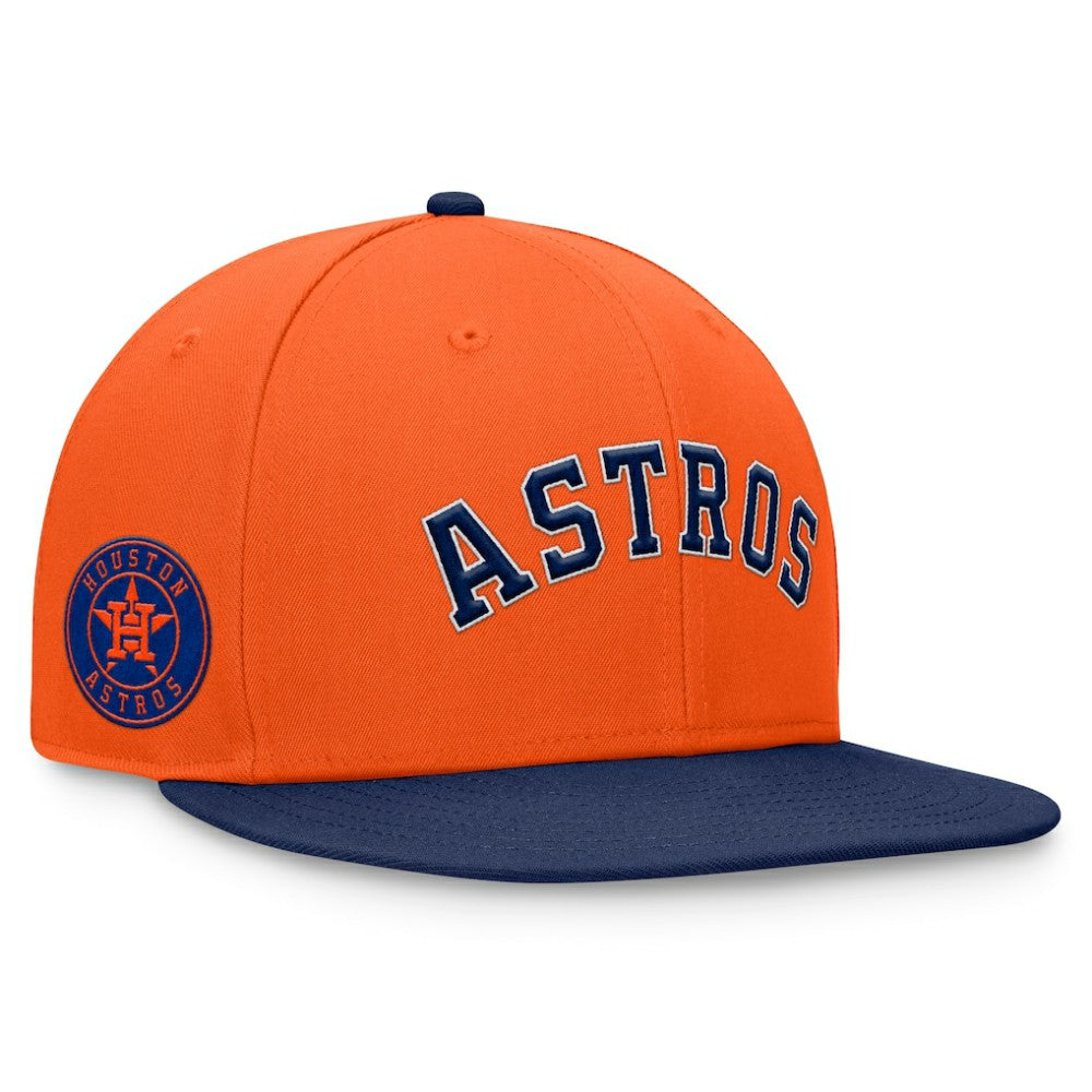 Orange/Navy Houston Astros Fanatics Fundamental Two-Tone Fitted Hat
