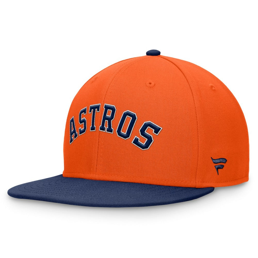 Orange/Navy Houston Astros Fanatics Fundamental Two-Tone Fitted Hat