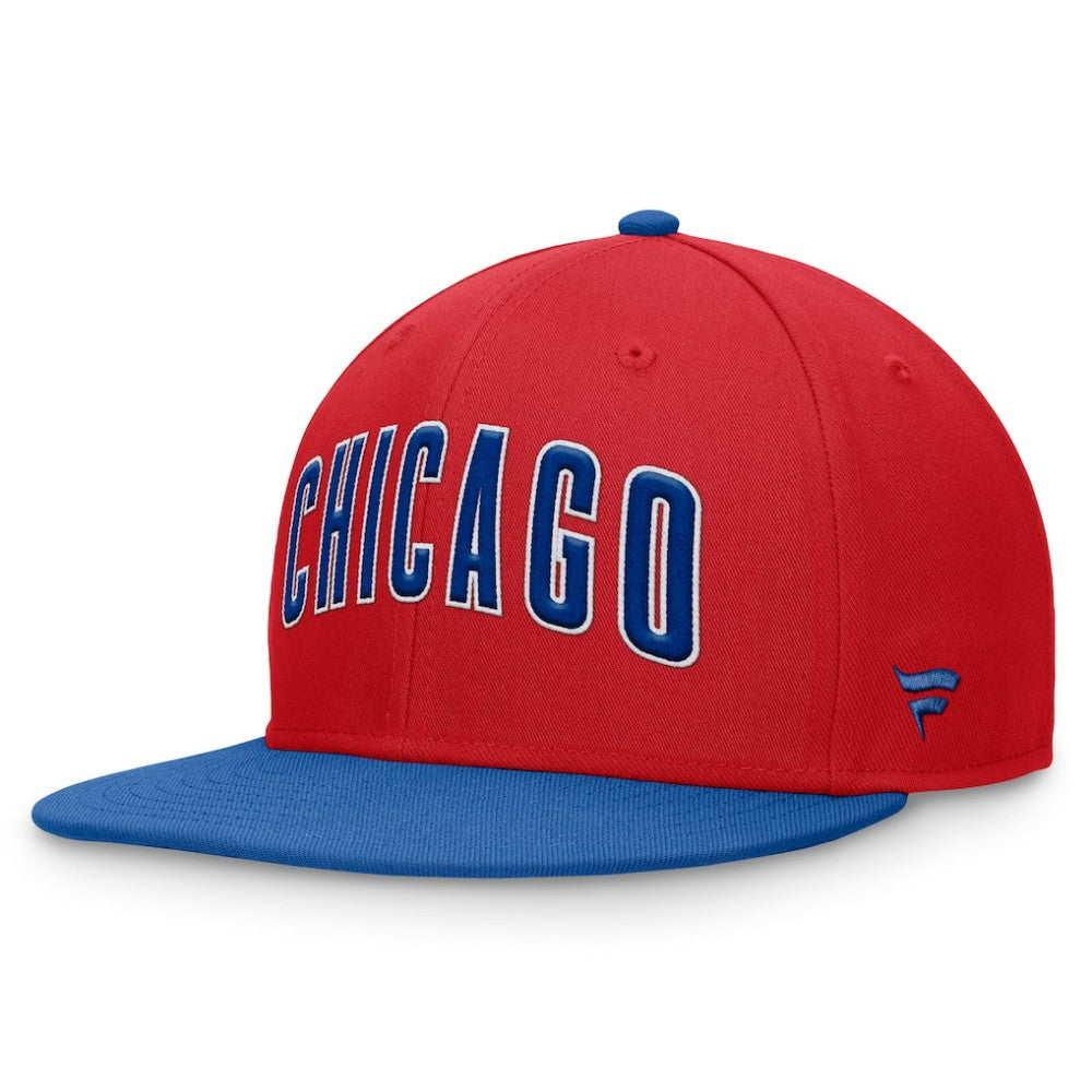 Red Chicago Cubs Fanatics Fundamental Two-Tone Fitted Hat