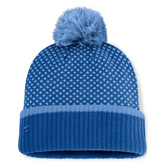 Royal Kansas City Royals Fanatics Women's Fundamental Jacquard Cuffed Knit Hat with Pom