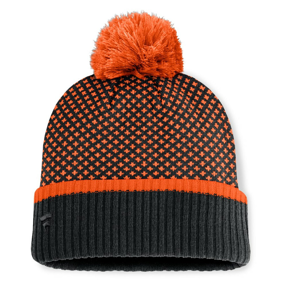 Black San Francisco Giants Fanatics Women's Fundamental Jacquard Cuffed Knit Hat with Pom