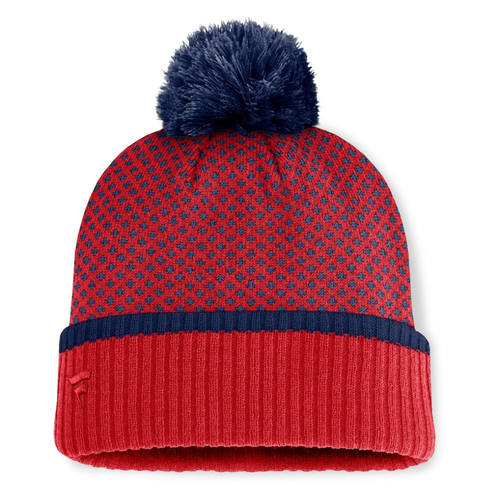 Red St. Louis Cardinals Fanatics Women's Fundamental Jacquard Cuffed Knit Hat with Pom